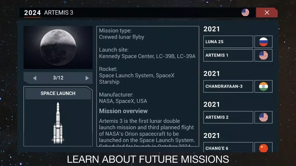 Zrzuty ekranu Moon 2049 - Stars Map Tonight