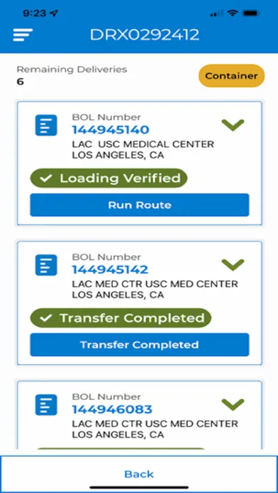 Ecolab Verified Delivery Screenshots