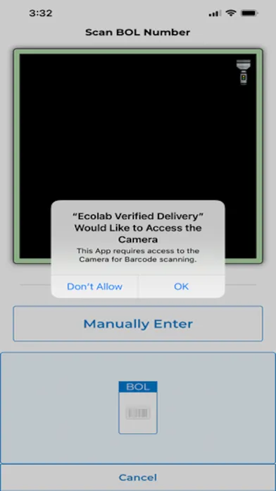 Ecolab Verified Delivery Screenshots