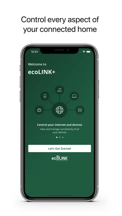 Capturas de tela do ecoLINK+
