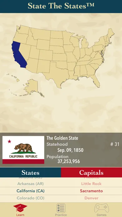 State The States & Capitals ED Screenshots