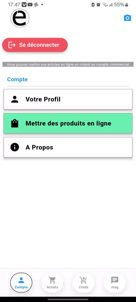 Ecommerce - Vendre au Mali سکرین شاٹس