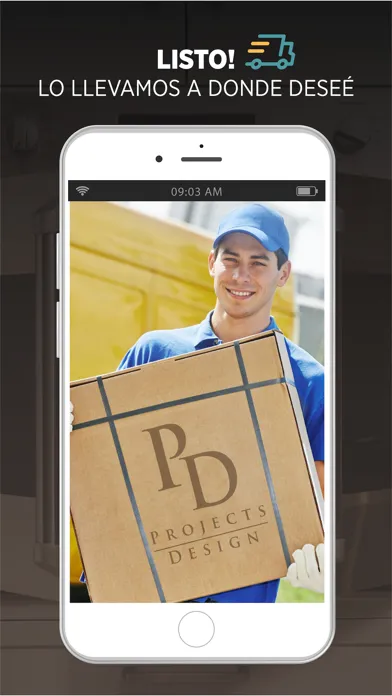 Capturas de tela do Projects Design