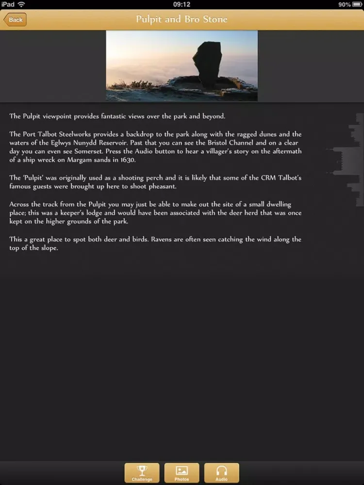 Discover Margam iPad  스크린샷