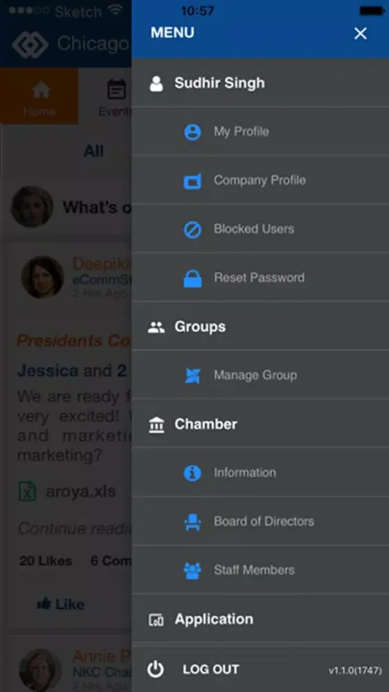 تصاویر ChamberLynk Mobile App