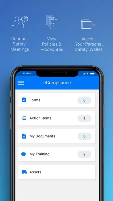 ภาพหน้าจอของ eCompliance – Safety App