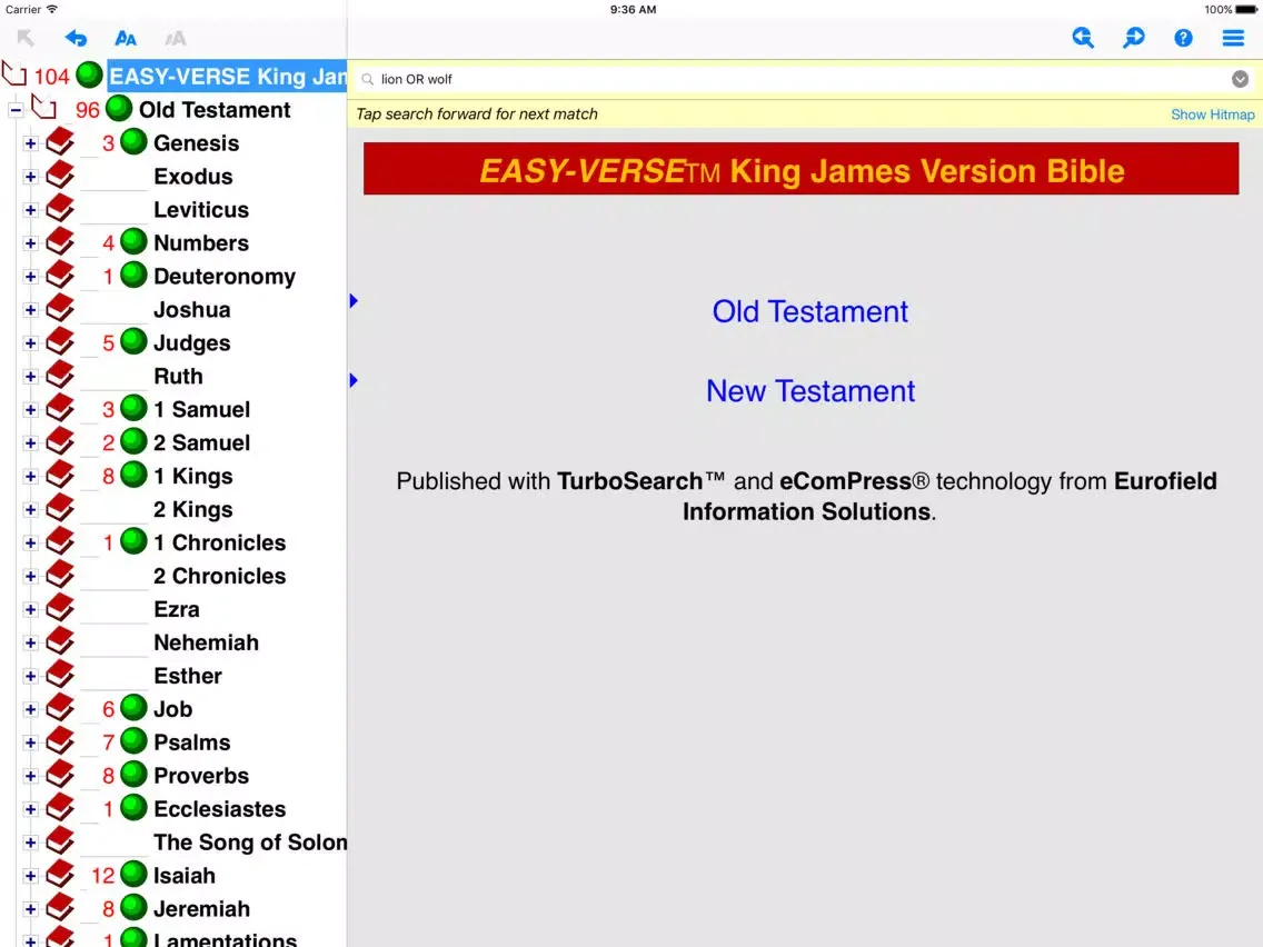 Screenshot di KJV Bible TurboSearch iPad 