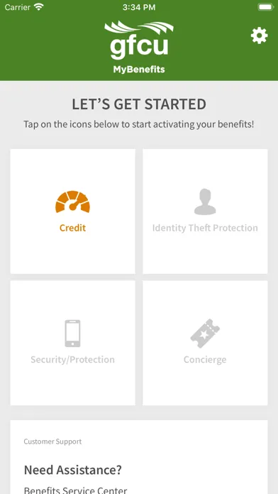 Capturas de tela do GFCU MyBenefits