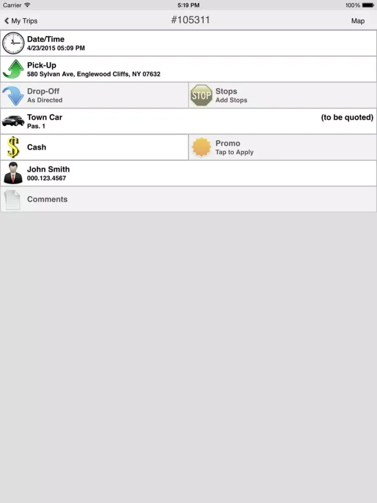 Capturas de pantalla de Economy Car Service iPad 