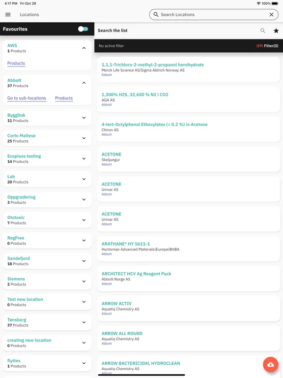 Screenshot di Old Chemical Manager iPad 