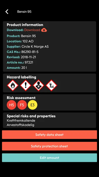 Screenshot di Old Chemical Manager