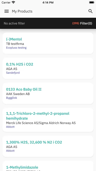 Screenshot di Old Chemical Manager