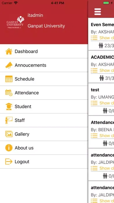Zrzuty ekranu Ganpat University