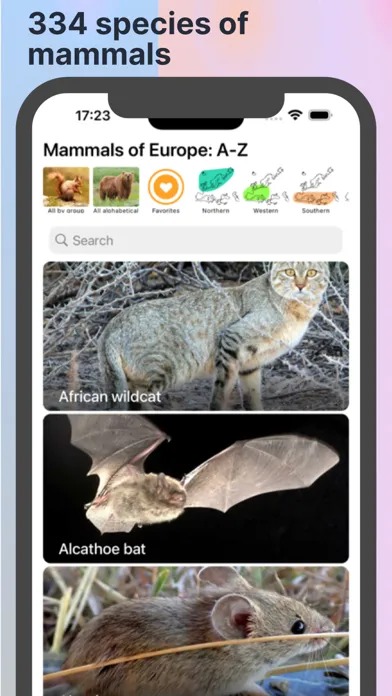 Captures d'écran de Mammals of Europe