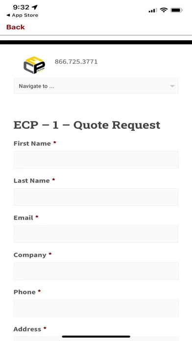 Capturas de tela do ECP Solutions