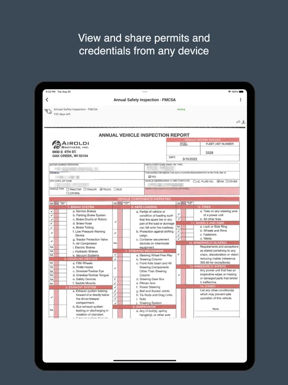 Screenshot di eCred Permits iPad 