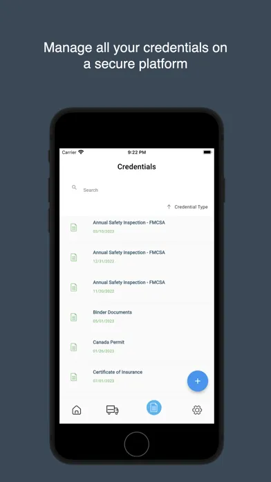 Screenshot di eCred Permits