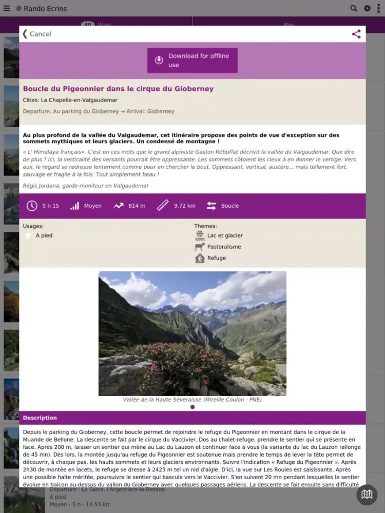 Rando Ecrins iPad  स्क्रीनशॉट