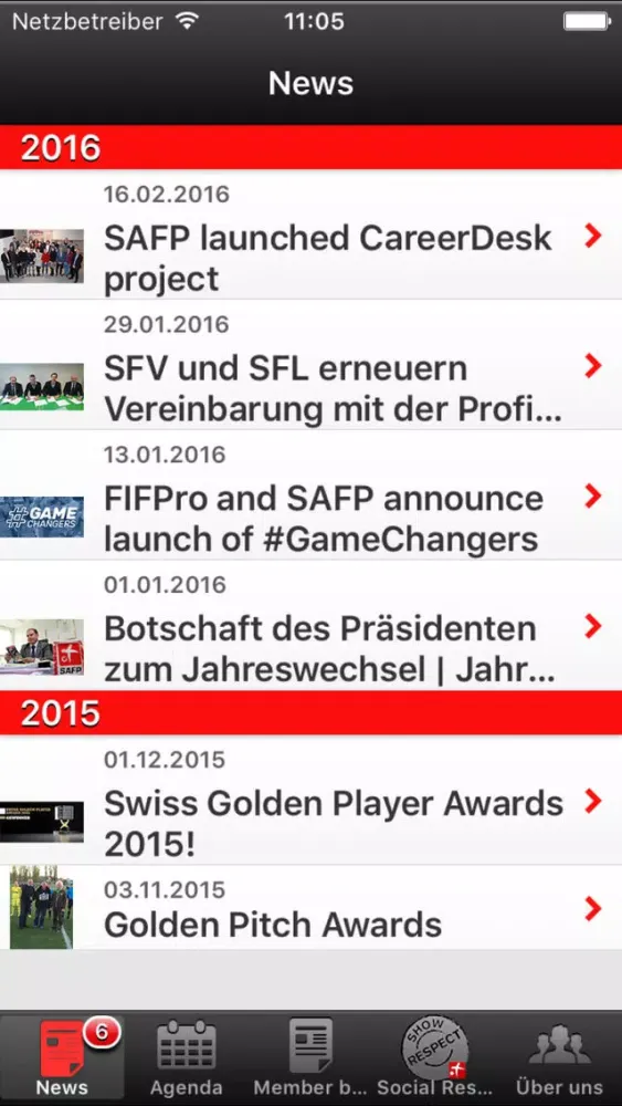 SAFP | Swiss Association of Football Players News应用截图