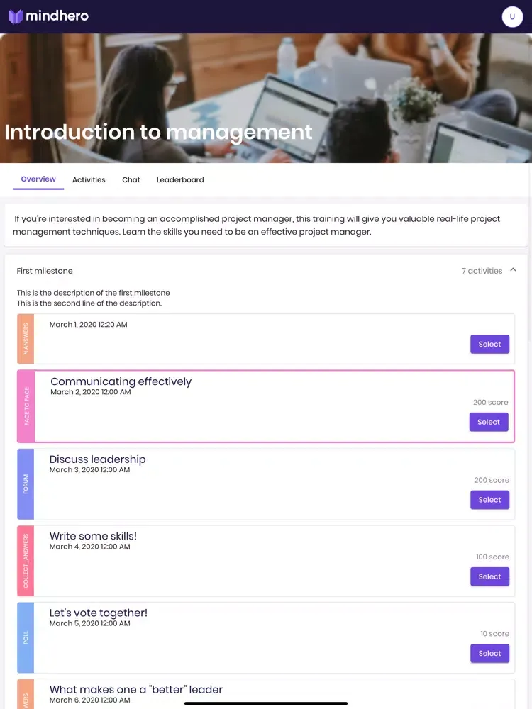 Tangkapan skrin mindhero - blended learning iPad 