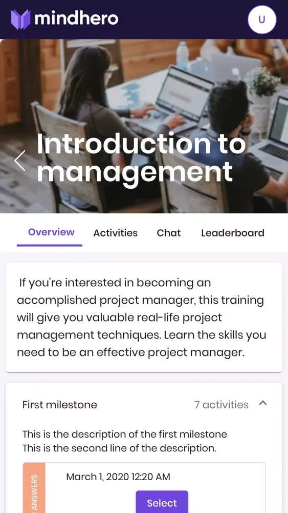 Tangkapan skrin mindhero - blended learning