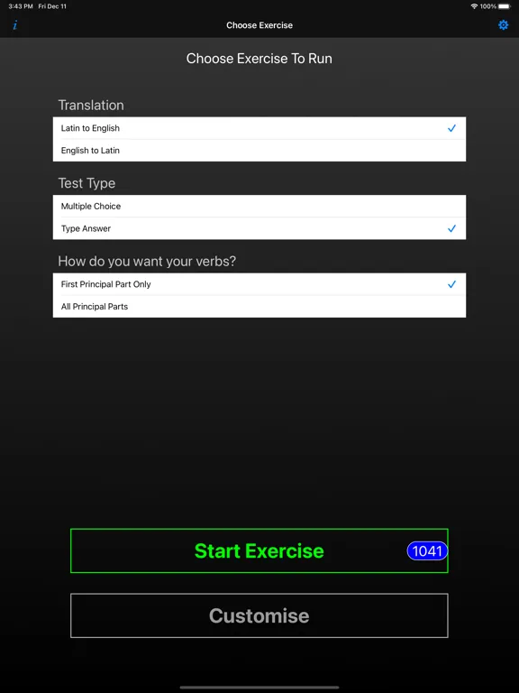 SMART Latin Vocab Tester iPad 應用截圖