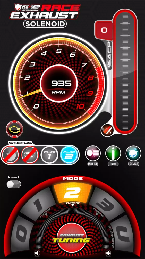Capturas de tela do Race Exhaust ECU-SHOP