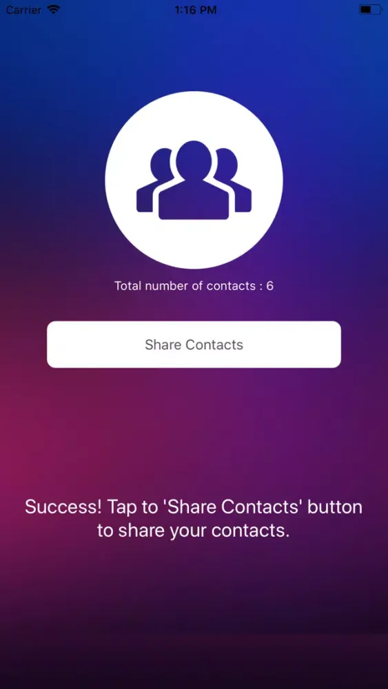 Screenshot di Contacts Backup & Share Endi