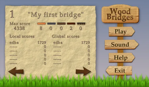 Tangkapan layar Wood Bridges Free