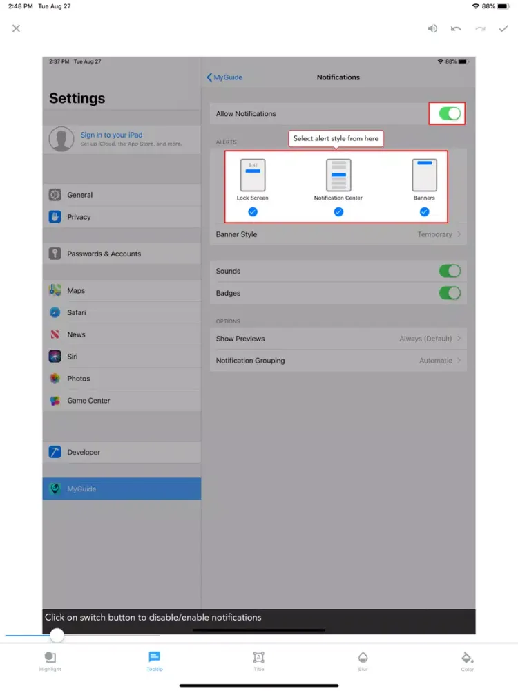 MyGuide Creator and Player iPad  سکرین شاٹس
