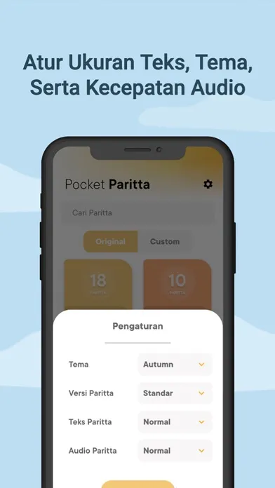 Capturas de tela do Pocket Paritta