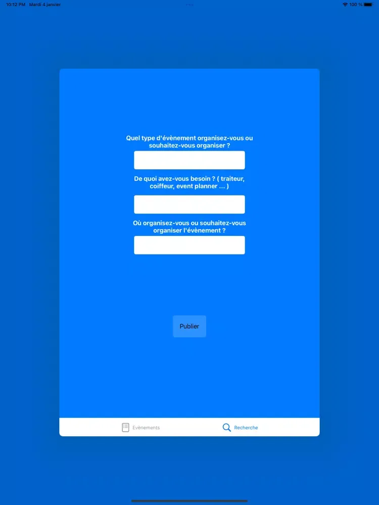 Zrzuty ekranu EventTracker iPad 