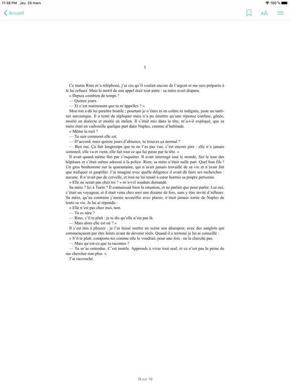 Capturas de pantalla de Brio Reader iPad 