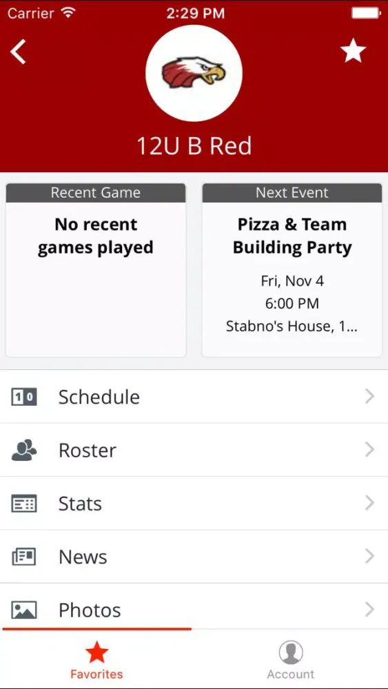 Zrzuty ekranu Eden Prairie Hockey Assn.