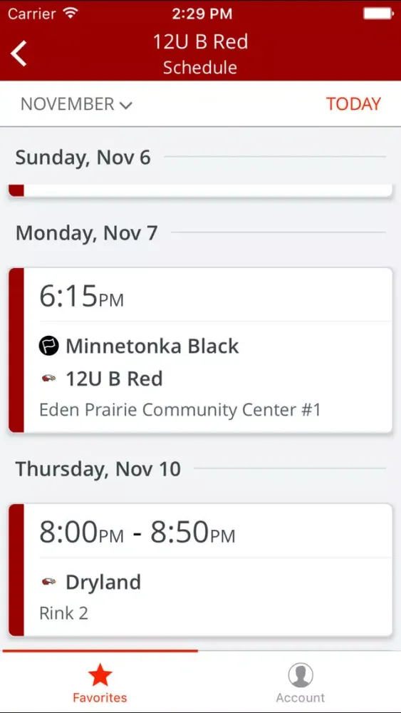Zrzuty ekranu Eden Prairie Hockey Assn.