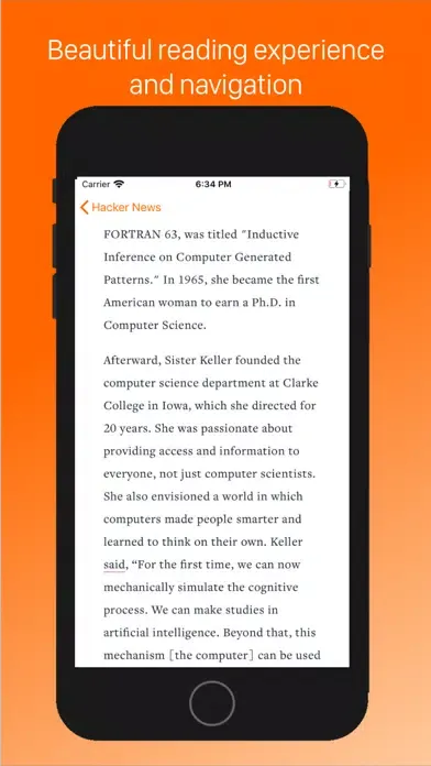 Capturas de pantalla de Hacker News Feed
