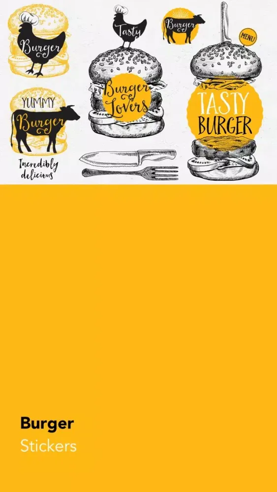 Burger Stickers Ekran Görüntüleri