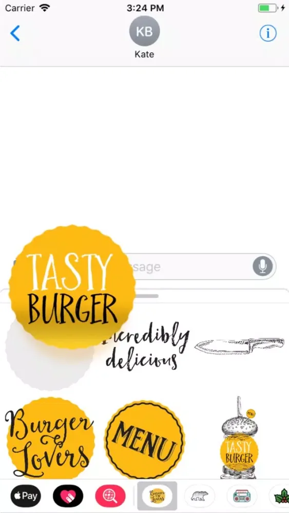 Burger Stickers Ekran Görüntüleri