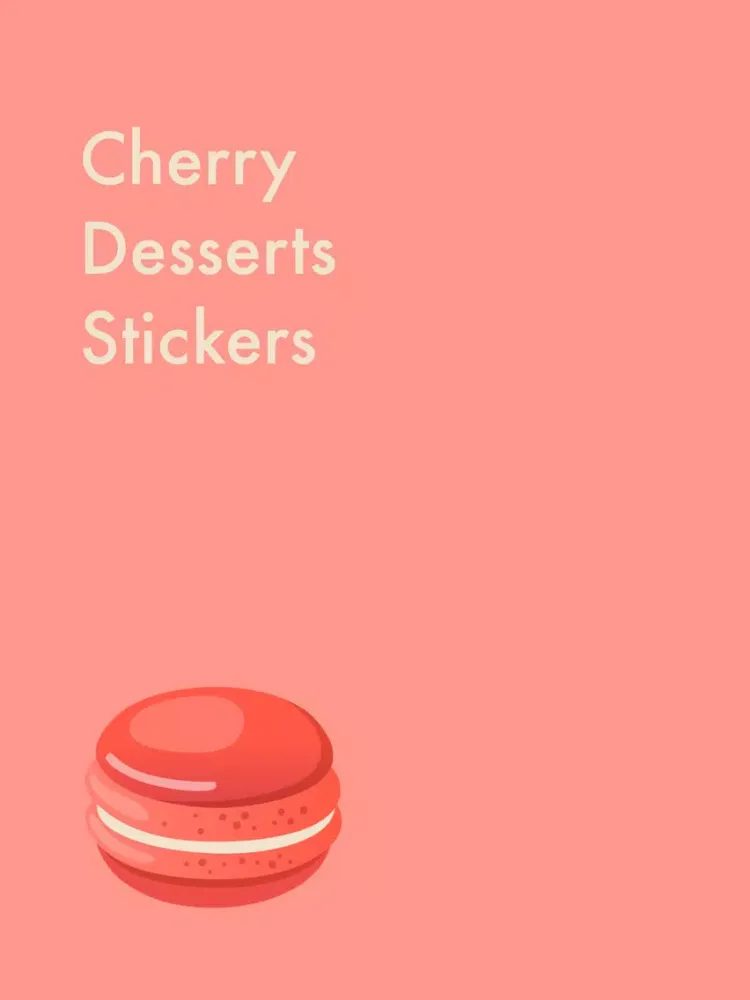 Cherry Desserts Stickers iPad  स्क्रीनशॉट
