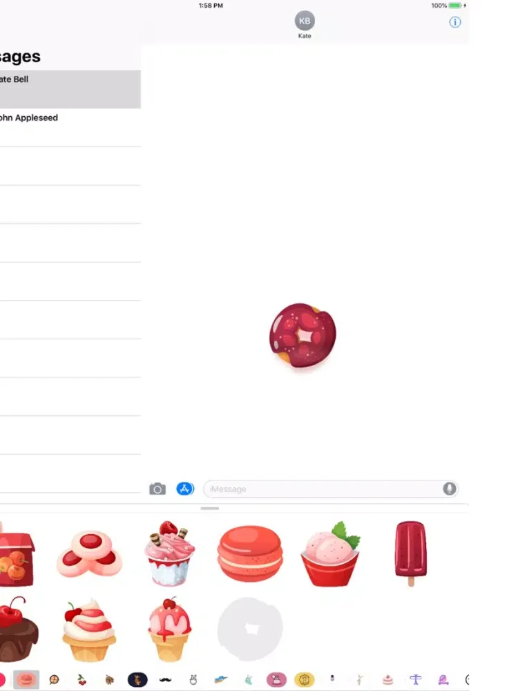 Cherry Desserts Stickers iPad  स्क्रीनशॉट