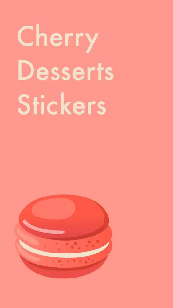 Cherry Desserts Stickers स्क्रीनशॉट