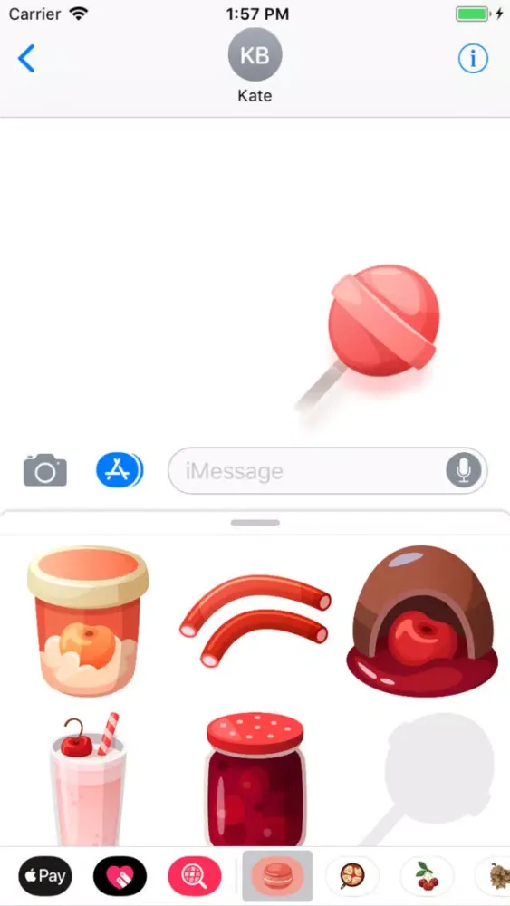 Cherry Desserts Stickers स्क्रीनशॉट