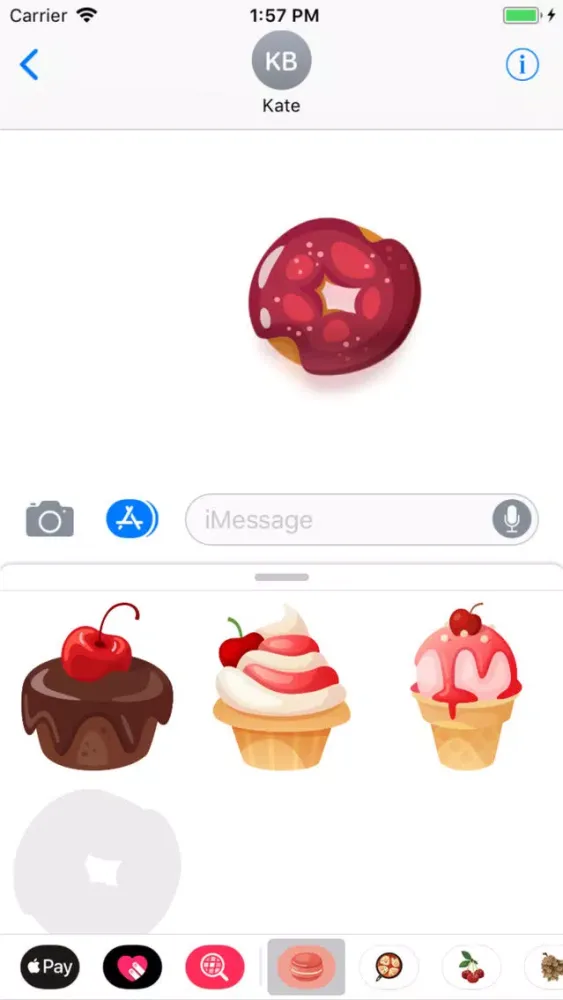 Cherry Desserts Stickers स्क्रीनशॉट