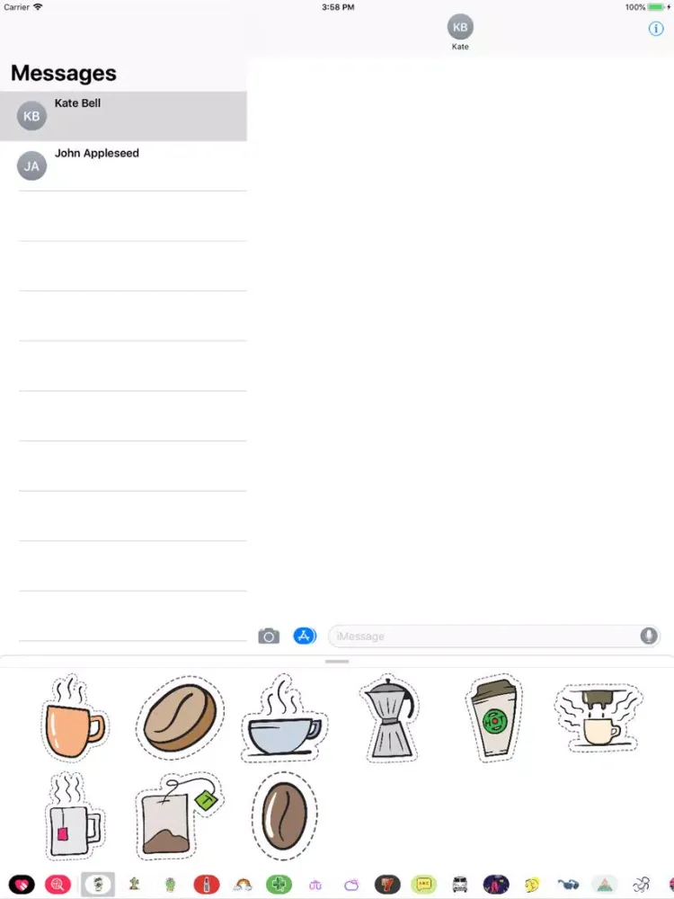 Coffe Stickers iPad  Screenshots