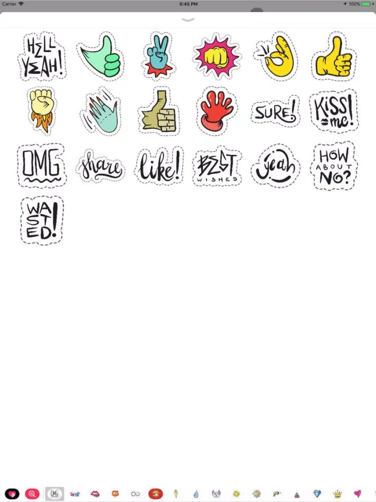 Zrzuty ekranu OMG Stickers iPad 