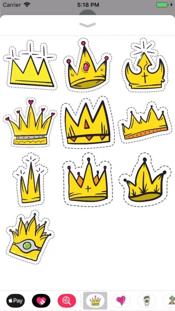 Ảnh chụp màn hình của King's Crown Stickers