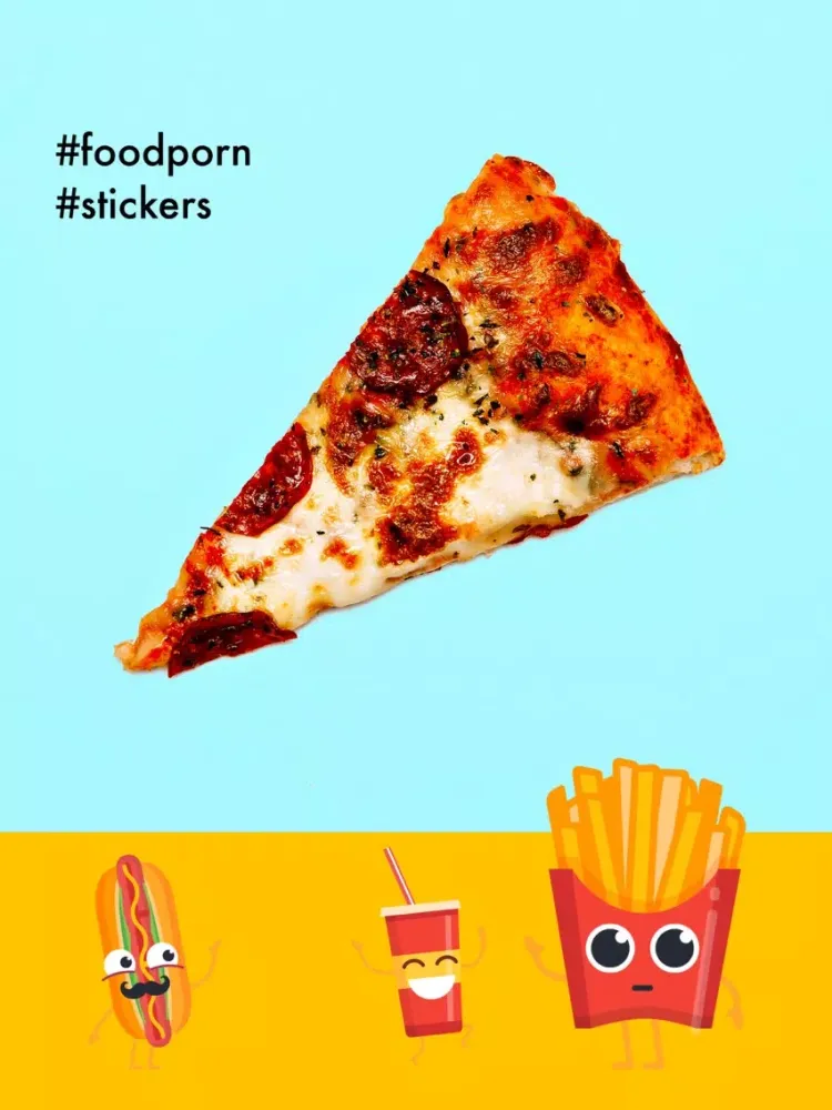 Delicious Fast Food Stickers iPad  스크린샷