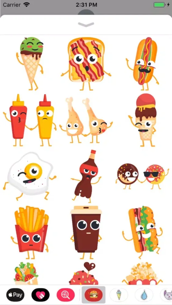 Delicious Fast Food Stickers 스크린샷
