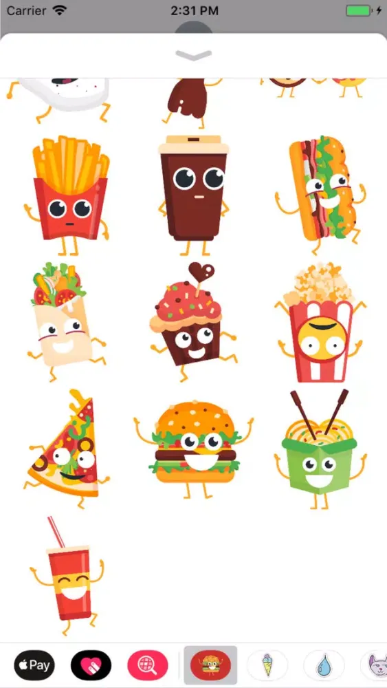 Delicious Fast Food Stickers 스크린샷