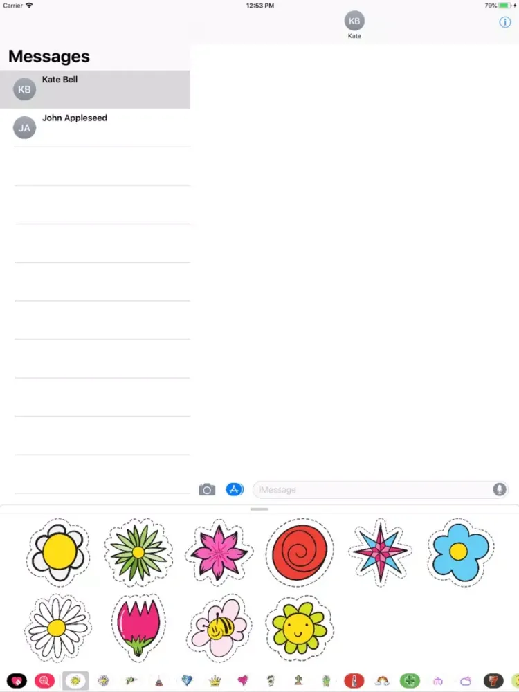 Zrzuty ekranu Lovely Flowers Stickers iPad 